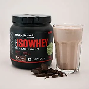 Body Attack Extreme ISO Whey Neutral 1 kg CFM Whey Protein Isolate Isolate from 100% Irish pasture milk gluten-free rich in EAAS perfectly soluble low in fat without aspartame 90.6% isolate content neutral (1 Pack) - EXTREME ISO WHEY