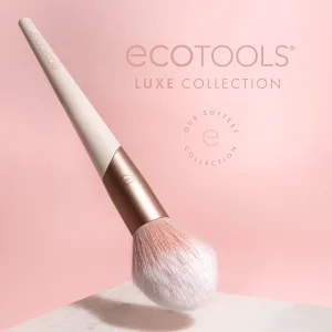 EcoTools Luxe Natural Elegance Professional Face Makeup & Foundation Brush Set, For Face, Cheek, and Eye Makeup, Ecofriendly Makeup Brushes, Pink, Luxurious and Glamorous, 5 Piece Set - image
