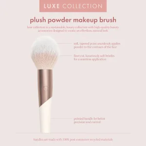 EcoTools Luxe Natural Elegance Professional Face Makeup & Foundation Brush Set, For Face, Cheek, and Eye Makeup, Ecofriendly Makeup Brushes, Pink, Luxurious and Glamorous, 5 Piece Set - image