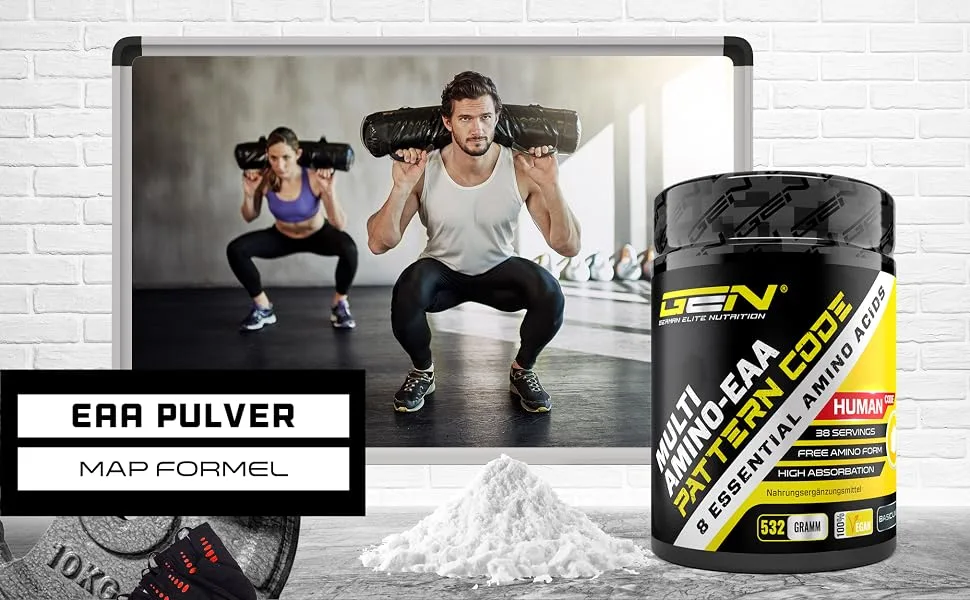 2x EAA powder cola cit and premium shaker - Human code formula - all 8 essential amino acids - Amino workout drink - delicious taste - vegan (2x - 532 g) Shaker + 2x cola lemon 532 g (2 Pack) + shaker - product information 12