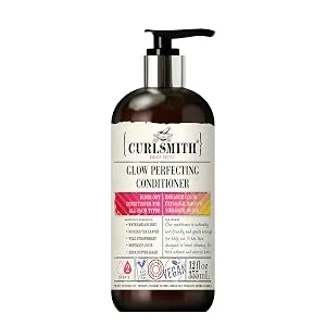 Curlsmith - Glow Perfecting Conditioner - Vegan Conditioner for Any Hair Type (12fl oz) 12 Fl Oz (Pack of 1) - Curlsmith Glow perfecting conditioner
