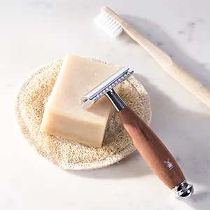 M HLE safety razor - Hexagon series - closed comb - aluminum anodized graphite silver black 1 piece (1 pack) - product information 7