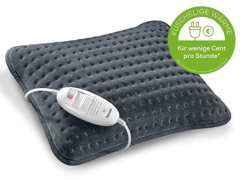 Beurer HK 48 Cosy Sofa heating pillows with quick heating 3 illuminated temperature levels and automatic switch-off extra soft turning pillows 40x30 cm (1-pack) without additional coverage - Beurer HK 48