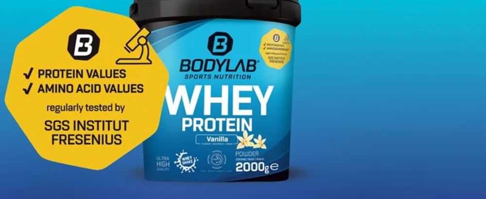 Bodylab24 Whey Protein Powder Vanilla Pudding 2kg Vanilla Pudding 2 kg (1 pack) - whey vanille proteinshake wheyshake fitness shake muskelaufbau muskeln gym fitness studio