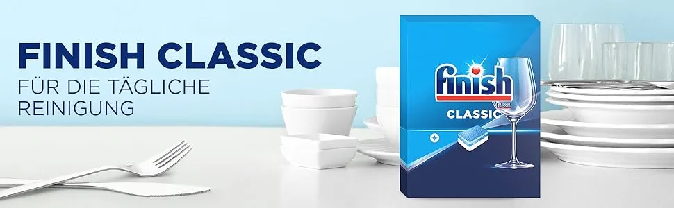Finish Classic dishwasher tab phosphate-free-dishwasher flush for the basic cleaning of the dishes-savings pack with 210 finish tabs 210 (1 Pack) - Fin classic 1