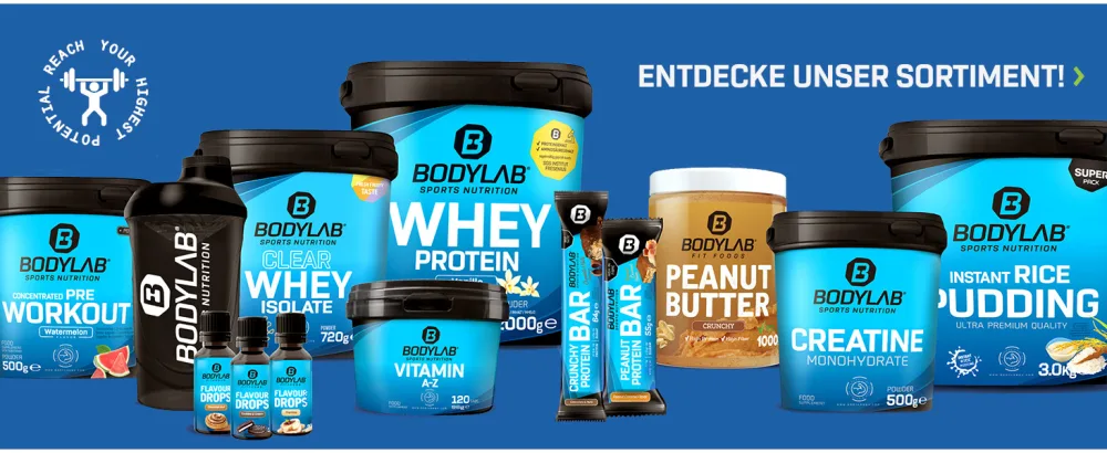 BODYLAB24 Protein-6 vanilla 2kg / multi-component protein vanilla protein powder from 6 high-quality protein sources / protein shake for muscle building vanilla (1 Pack) - Bodylab24 Produktsortiment Sportnahrung Fitness Nahrungsergänzungsmittel Supplements