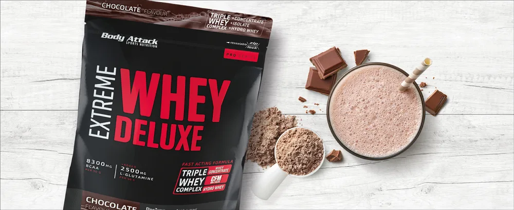 Body Attack Extreme Whey Deluxe Strawberry White-Chocolate 2.3kg can Strawberry White-Chocolate 2.3 kg (1 pack) - EXTREME WHEY DELUXE
