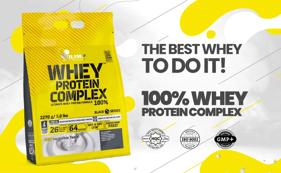 Olimp Sport Nutrition Whey Protein Complex 100% (2270 g) - Cherry Yoghurt Cherry Yoghurt 2270 g (1 pack) - creatine monohydrate esn zec creatine kapseln pulver 1250 caps olimp creapure jultrapure muscle