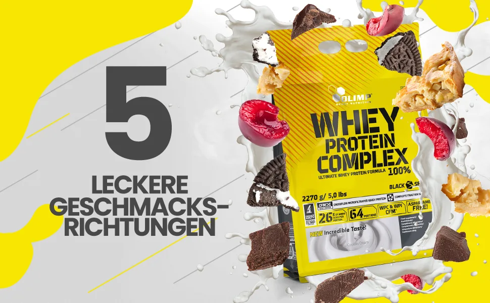 Olimp Sport Nutrition Whey Protein Complex 100% (2270 g) - Cherry Yoghurt Cherry Yoghurt 2270 g (1 pack) - creatine monohydrate esn zec creatine kapseln pulver 1250 caps olimp creapure jultrapure muscle