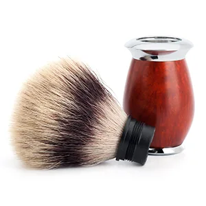 M HLE shaving brush - Rocca series - silvertip badger - handle stainless steel black DLC - Pinselköpfe austauschbar