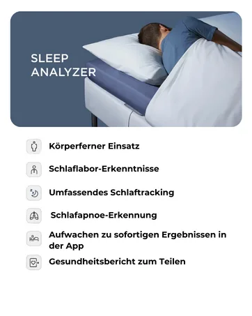 Withings Sleep Analyzer - Clinically validated sleeping tracker for under the mattress with sleep apnea detection and sleep phase analysis gray 1 piece (1 Pack) Product - product information 6