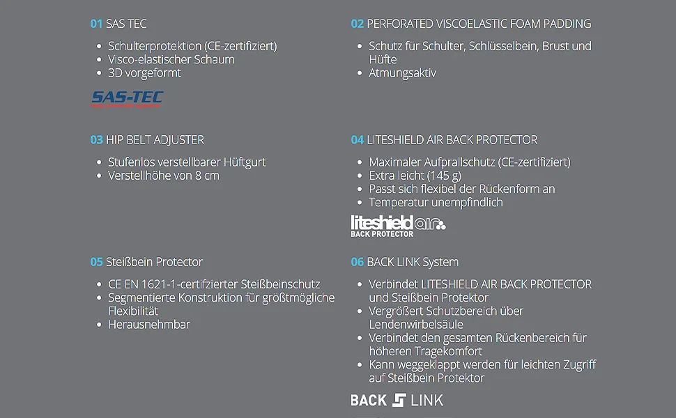 EVOC Protector Jacket Pro protector jacket Protection clothing for action sports (sizes: S M L XL breathable -active smell -resistant liteshield plus back protector comprehensive upholstery) black protector jacket s - product information 10