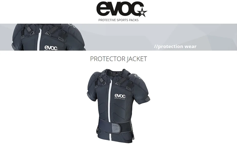 EVOC Protector Jacket Pro protector jacket Protection clothing for action sports (sizes: S M L XL breathable -active smell -resistant liteshield plus back protector comprehensive upholstery) black protector jacket s - Protection Jacket