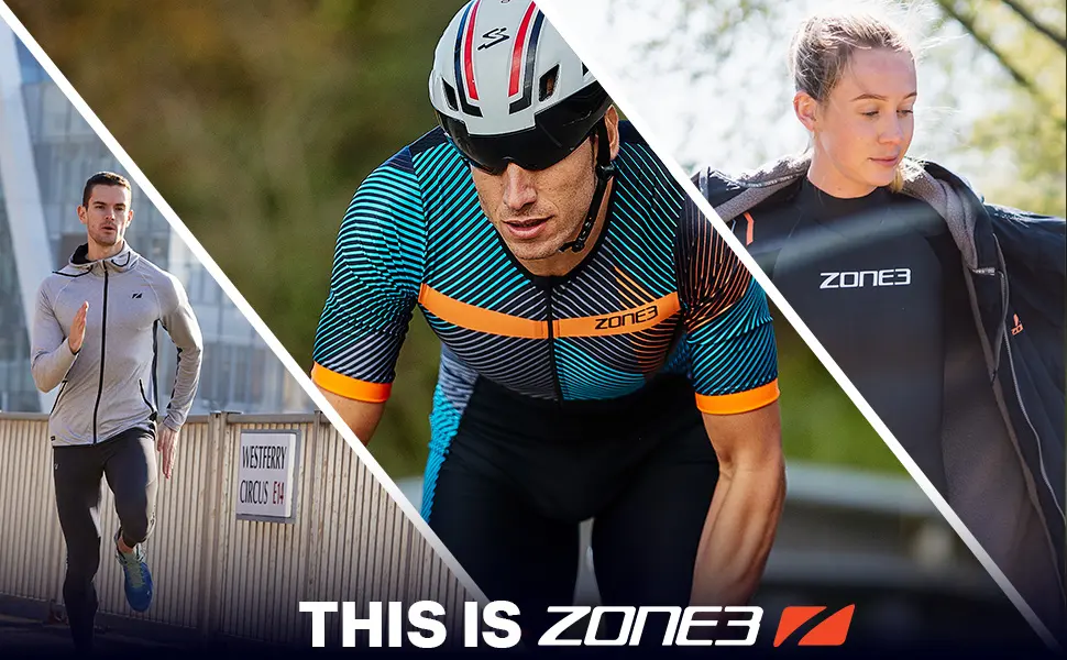 ZONE3 Women's Aquaflo Plus Short Sleeve Trisuit M Black/Grey/Mint - Markengeschichte 1