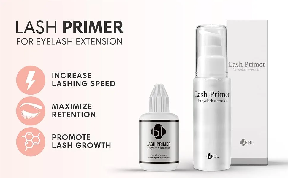 BL Eyelash Eyelash Extension Primer 15ml | Longer Retention of lash extensions | Natural oil and protein remover - BL Blink Lash Primer for eyelash extension