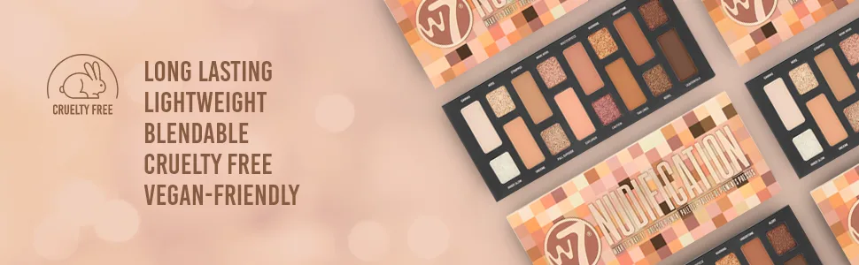 W7 Nudification Pressed Pigment Palette - 16 High Impact Nude Colors - Flawless Long-Lasting Glam Makeup - product information 3