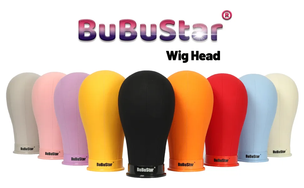 Canvas Block Head Mannequin Head Wig Head Poly Manikin Head for Making Wigs Professional Mannequin Head with Stand (22'', Lightpink) 22'' Lightpink - Canvas Head