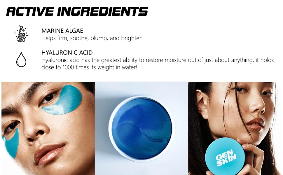 Generation Skin Hydrating Marine Algae Eye Patches | Hydrate, Plump, Brighten Eye Area 180g/6.34 Oz - 30 pairs - product information 2