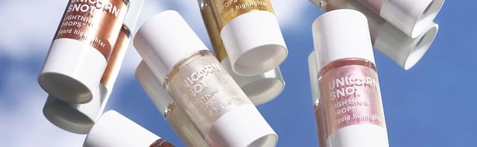 Unicorn Snot Lightning Drops - Liquid Highlighter & Bronzer Contour Makeup - Face, Eyeshadow, Body Shimmer & Glitter - Vegan & Cruelty Free (GODDESS) - unicorn snot lightning drops