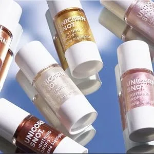 Unicorn Snot Lightning Drops - Liquid Highlighter & Bronzer Contour Makeup - Face, Eyeshadow, Body Shimmer & Glitter - Vegan & Cruelty Free (GODDESS) - unicorn snot lightning drops