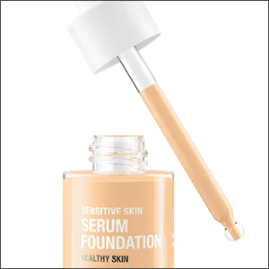 Neutrogena Healthy Skin Sensitive Skin Serum Foundation with Pro-Vitamin B5, Color Correcting & Pore Minimizing Liquid Foundation & Face Serum, Buildable Coverage, Light/Medium 01, 1 oz Light/Medium 01 1 Ounce (Pack of 1) - Suitable for Sensitive Skin