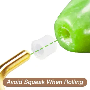 Natural Jade Roller for Face Eyes Tool Jade Facial Roller Noiseless Facial Massage Roller - Noiseless