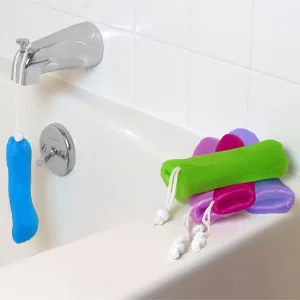 Evelots Exfoliating Soap Saver-Mesh Pouches-Bath/Shower-Hanging Cord-Save-Set/5 - product information 7