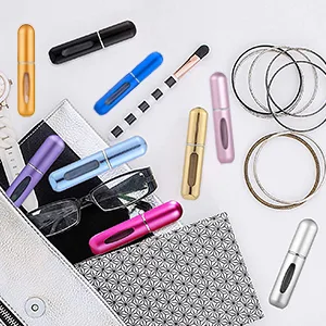 WAEKIYTL Mini Refillable Perfume Atomizer Bottle, Portable Perfume Spray Bottle Atomizer Perfume Bottles 5ml Travel Size Refill Pump Case (2pcs) - feature 2