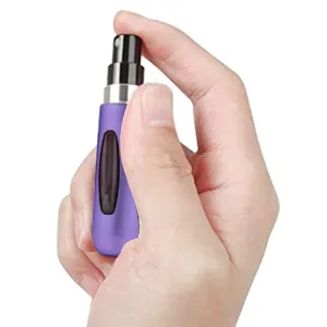 WAEKIYTL Mini Refillable Perfume Atomizer Bottle, Portable Perfume Spray Bottle Atomizer Perfume Bottles 5ml Travel Size Refill Pump Case (2pcs) - step 1