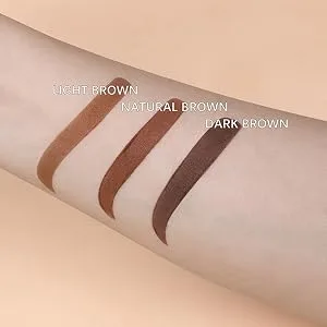 ibcccndc One Step Eyebrow Stamp Shaping Kit - Eyebrow Powder Stamp with 10 Reusable Eyebrow Stencils 2 Eyebrow Pen Brushes, Long Lasting Waterproof Eyebrow Makeup (dark brown) - 3 colors for choose
