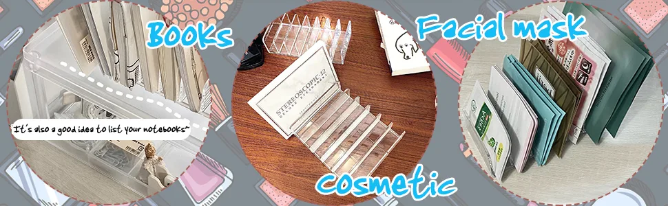 2 Pack Acrylic Eyeshadow Palette Makeup Organizer,7-Cell Cosmetic Storage,Accessories Storage Organizer for Cosmetic,Eye Shadow,Sunglasses and Wallets 2 Pack Clear Large - product information 5