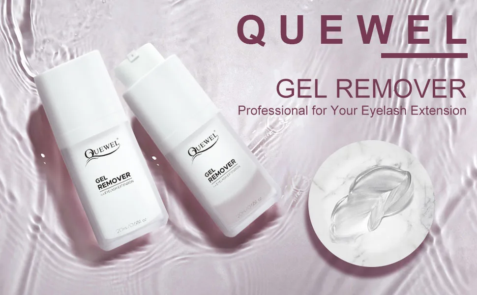 Eyelash Extension Remover 20ml QUEWEL Eyeash Remover For Lash Extensions Professional Eyelash Glue Remover Dissolves Eyelash Extension Glue Low Irritation Lash Remover Cream For Sensitive Skin(20ml) - Eyelash Extension Remover