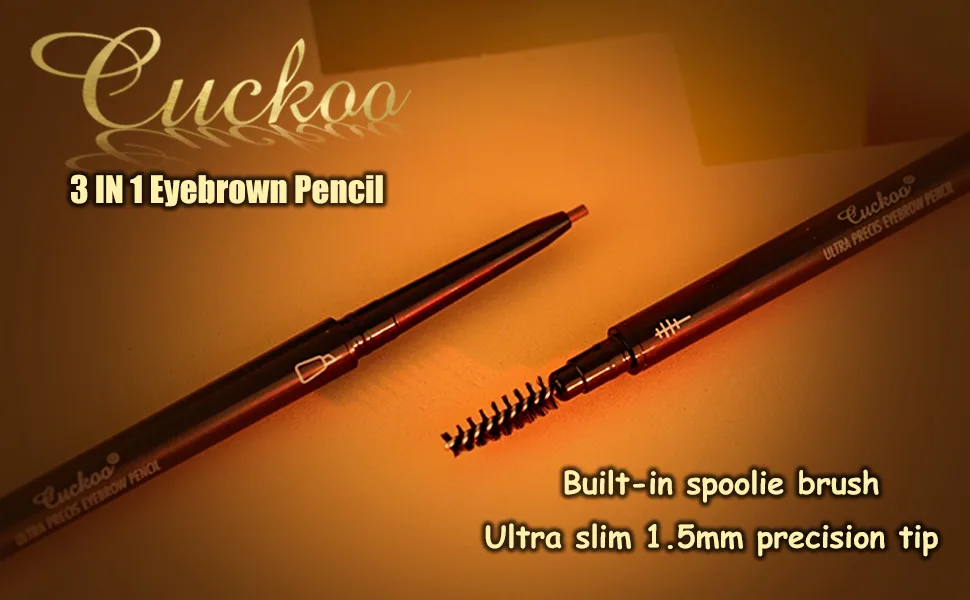 Eyebrow Pencil,Cuckoo 2 Pack of Waterproof Ultra Precise Brow Pencil,Microblading Eyebrow Makeup Pen with Eyebrow Razor,Long-lasting Natural Brows (2 PACK, DARK BROWN) 2 PCS DARK BROWN - Eyebrow Pencil