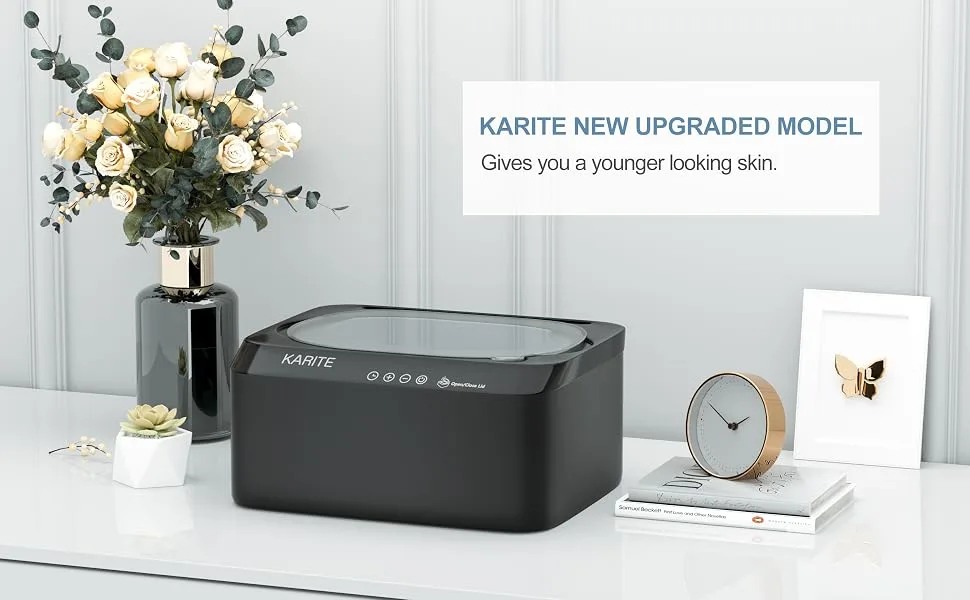 KARITE Paraffin Wax Machine for Hands and Feet with Auto Open Lid, Arthritis Paraffin Bath,20Min Fast Wax Meltdown, Precision Temperature Control, 4500ml Paraffin Warmer with 8Pack Refills Black - paraffin wax machine 1