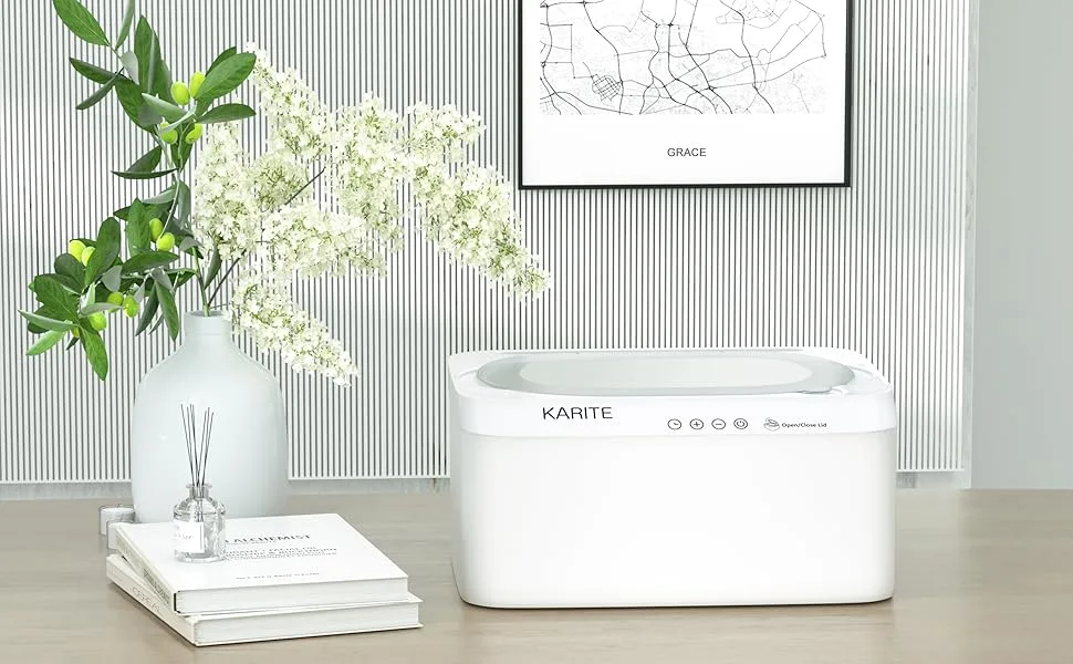 KARITE Paraffin Wax Machine for Hands and Feet with Auto Open Lid, Arthritis Paraffin Bath,20Min Fast Wax Meltdown, Precision Temperature Control, 4500ml Paraffin Warmer with 8Pack Refills white - paraffin wax machine 2