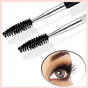 Eyebrow Brush and Comb,3 Pcs Angled EyeBrow Brush with Eyebrow Spoolie,Professional Spoolie Brush,Firm Thin Eyebrow Eyelash Makeup Grooming Tool White - Brow Brush and Comb