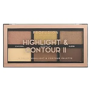 Profusion Cosmetics Rich Ingredients Long Lasting and Bendability Lightweight Mini Artistry Highlight & Contour II Palette - Medium Dark - product information 2