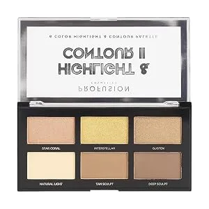 Profusion Cosmetics Rich Ingredients Long Lasting and Bendability Lightweight Mini Artistry Highlight & Contour II Palette - Medium Dark - product information 3