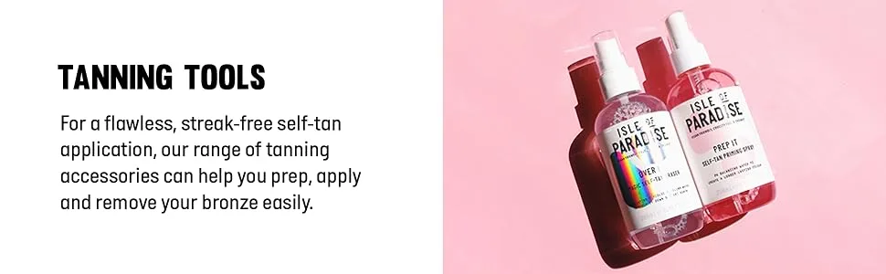 Isle of Paradise Shape and Glow Self Tan Blending Brush - Palm Sized, Streak Free Applicator for Face and Body - Control your glow with our self-tanning drops for face and body.