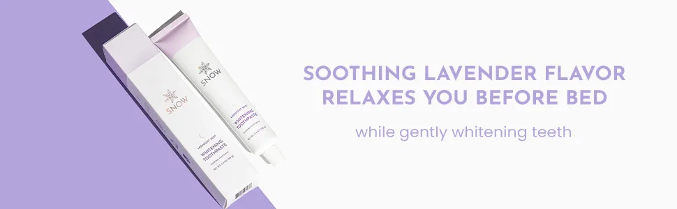 SNOW Teeth Whitening Night PM Toothpaste - Whitening Toothpaste - Teeth Stain Remover - Teeth Whitening Strips Alternative - Great for Sensitive Teeth - Lavender & Mint Flavor (Midnight Mist) Midnight Mist - PM 3 Ounce (Pa… - Teeth whitening pm toothpaste sensitive vegan gluten free non toxic night kids adult snow strips