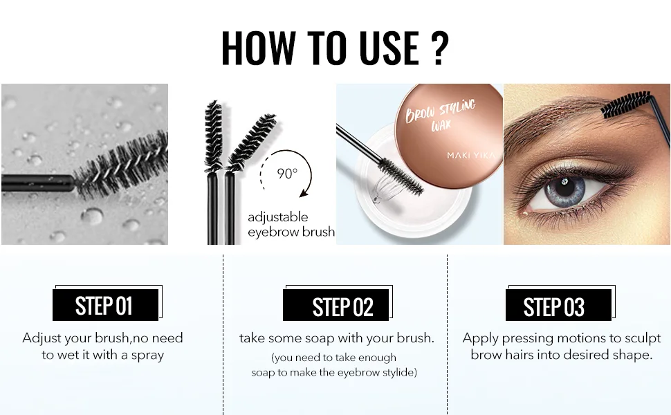 Eyebrow Soap Eyebrow Wax Kit - Clear Brow Styling Wax for Fluffy Brows, Waterproof Eye Brow Gel, Brow Soap, Long Lasting Eyebrow Makeup for Lamination Effect (1pcs) Set A - eyebrow clear gel