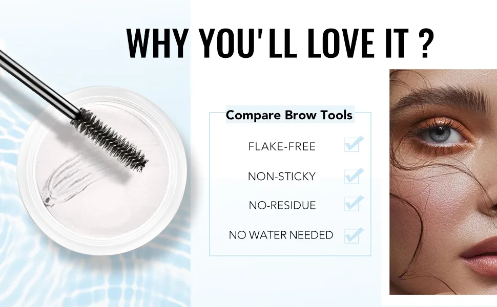 Eyebrow Soap Eyebrow Wax Kit - Clear Brow Styling Wax for Fluffy Brows, Waterproof Eye Brow Gel, Brow Soap, Long Lasting Eyebrow Makeup for Lamination Effect (1pcs) Set A - eyebrow makeup kit