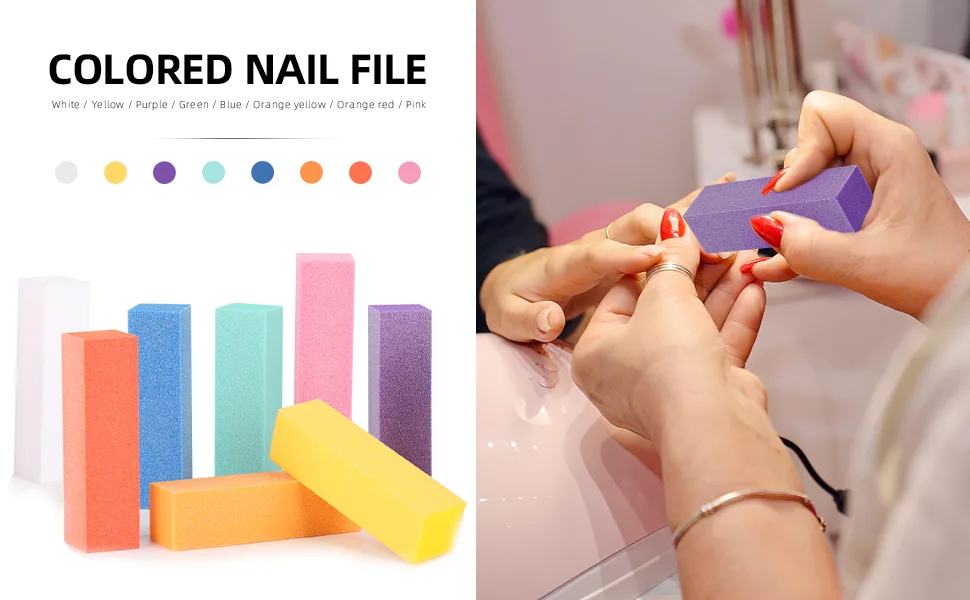 Nail Buffer Sanding Block Multicolor Natural and Acrylic Nail Buffing Blocks 20 Pack for Natural Nails Mixed - Nail Buffer