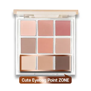 ETUDE Play Color Eyes | 9 Color Eyeshadow Palette With Soft & Pure Contour Shades (Casa Fig) - Cute Eyebags Make Up, All Done