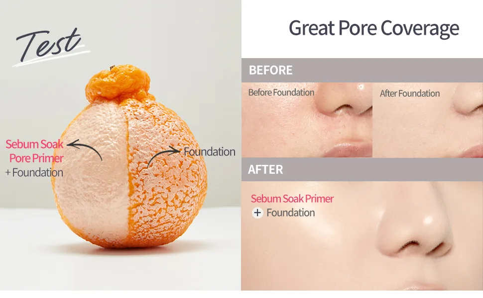 ETUDE HOUSE Sebum Soak Pore Primer (30ml) | Long-Lasting Makeup Base with Sebum Control Effect and Matte Finish | Great Pore Coverage | Kbeauty - Great Pore Coverage