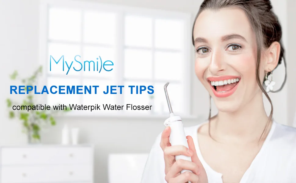 MySmile 10 PCS Replacement Jet Tips Oral Irrigator Nozzle Set Compatible with Water Flosser, Includes Classic Tips Periodontal Pocket Tips and Plaque Seeker Tips - product information 1
