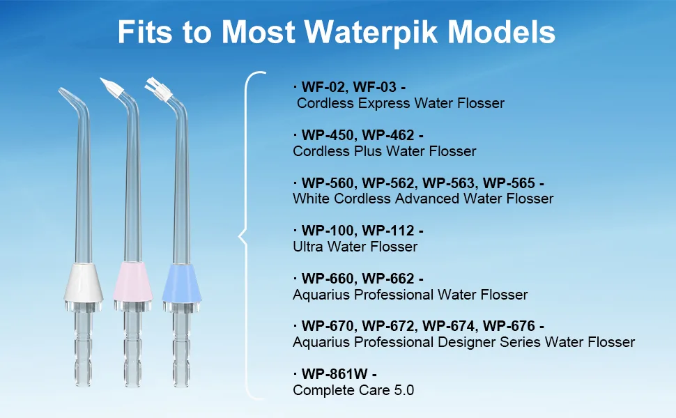 MySmile 10 PCS Replacement Jet Tips Oral Irrigator Nozzle Set Compatible with Water Flosser, Includes Classic Tips Periodontal Pocket Tips and Plaque Seeker Tips - product information 3