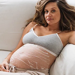 HATCH Mama - Natural Belly Mask Stretch Mark Targeting Sheet Mask | Non-Toxic, Plant-Derived, Mama-Safe (Single-Pack) 1 Count (Pack of 1) - belly mask