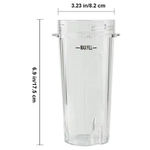 Blender Cups for Ninja Blender, 16OZ Cup with Sip Lids Compatible with Nutri Ninja Auto IQ Series Blenders - product information 5