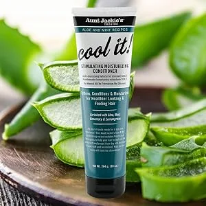 Aunt Jackie's Aloe & Mint Recipes Flawless Pattern Perfecting Pudding Enhanced with Manuka Honey for Long Lasting Curls & Coils, 10 oz - Cool It